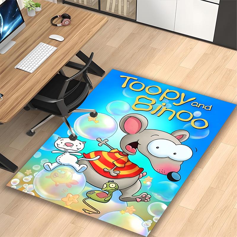 [1pc Cartoon Pirate Character Office Carpet] Easy Maintenance Chair Rug for Conference Room Use, Durable Area Sofa Floor Mat