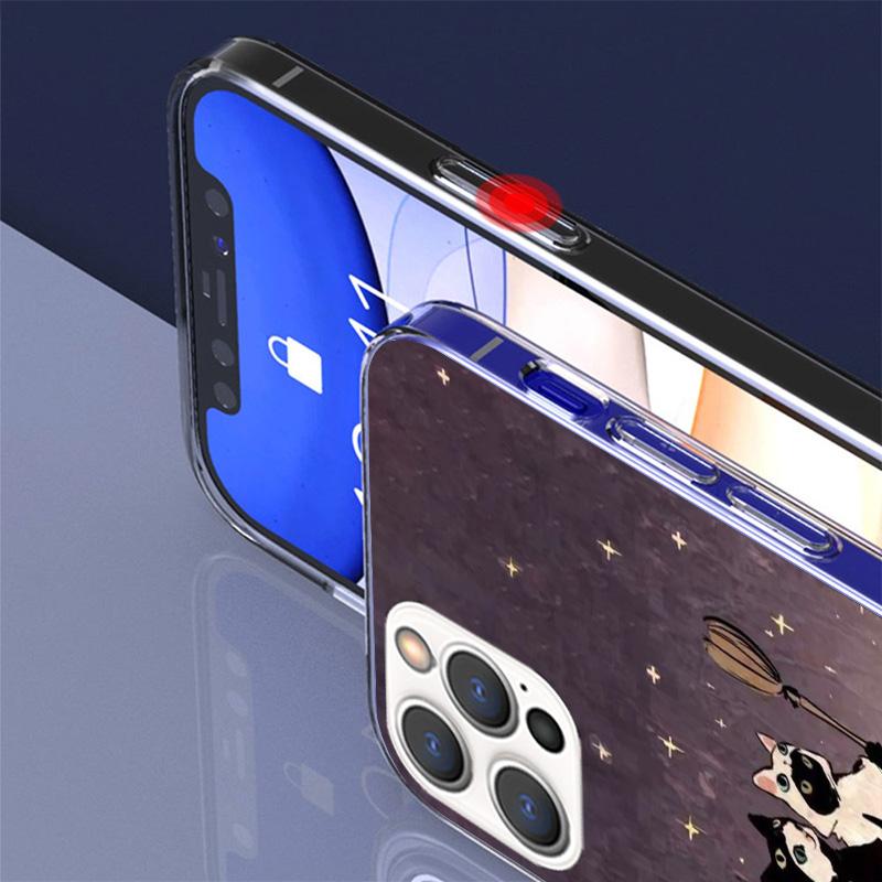 Witch And Cat Colorful Cute Phone Case For iPhone 17 Air 16 Pro Max 16E 15 + 14 Plus 11 12 13 Mini 7 8 SE Gift Print Cover Funda