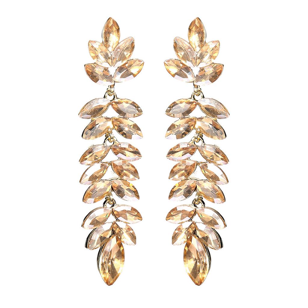 Fashion Colored Glass Rhinestone Long Earrings Women, Luxury Stud Earrings, Ear Jewelry Earrings