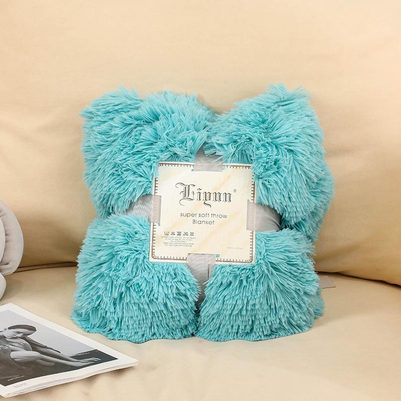 Plush Small Blanket Blanket Solid Color Nap Blanket Double Cover Blanket