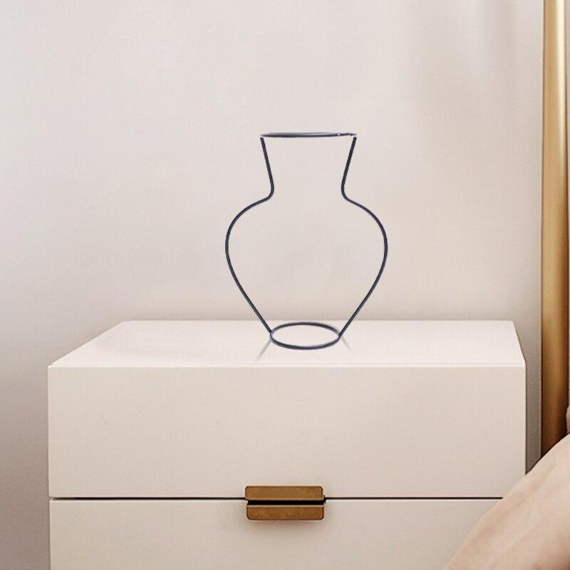 Ваза из железной проволоки в европейском стиле Искусственные сухоцветы Цветочная композиция Изделия из железа Цветочные аксессуары Креативные украшения