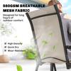 5 Pieces Outdoor Dining Set, Garden Dining Set for 4 with Square Table and Folding Chairs, Brown