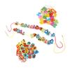 24Pcs Baby Wooden Diy Toy Fruit Animal Stringing Threading Wooden Beads Toy