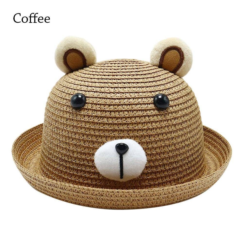 UV Protection Kids Bucket Hat Breathable Straw Hat Outdoor Sun Cap  Children Boys Girls