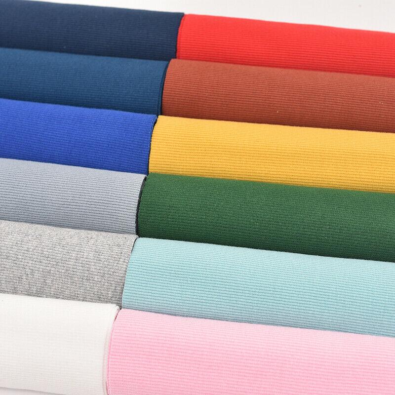 Хлопок Спандекс Рубчик Ткань Эластичный Трикотаж Манжета Пояс Штанина Рукава Толстовка Низ Футболка Топы Отделка рубчиком Джерси Трикотажная ткань в рубчик