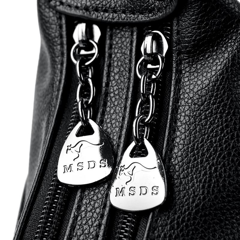 Large Capacity Middle-Aged Mother Bag Women's Multi-Layer Shoulder Bag Soft Leather Crossbody Bag Mobile Phone Bag