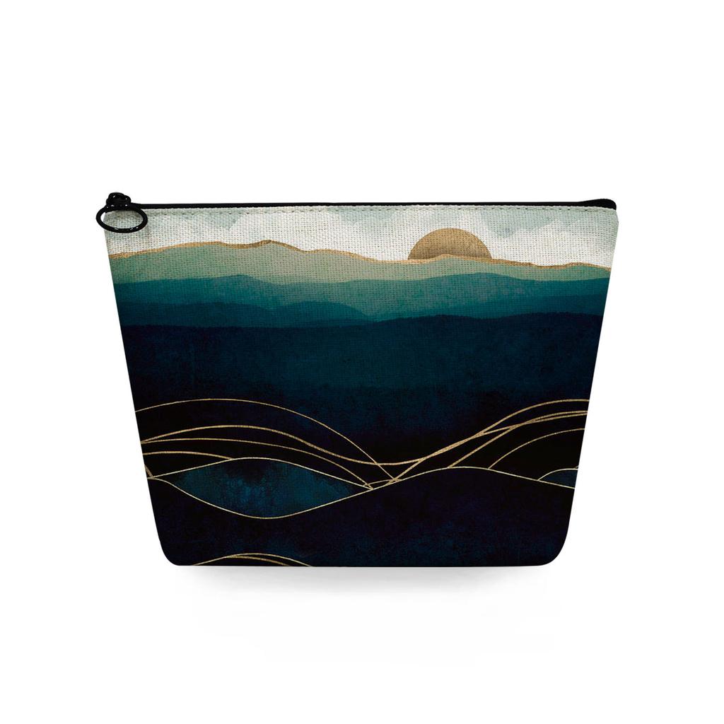 Women Landscape painting Print Cosmetic Bag Toiletries Organize Travel Storage Case 6753 KTB