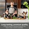 Унисекс хлопковый фартук в полоску с лямкой на шею и карманами для кулинарии и общественного питания