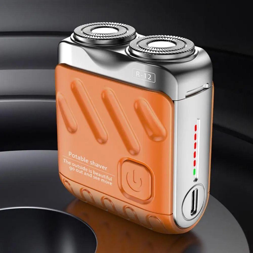 Magnetic Portable Rotary Razor Double Head Beard Trimmer Smooth Men's Electric Shaver Gifts