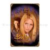 Buffy With Angel Portrait Metal Plaque Retro Garage Vintage Customize Wall Cave Tin Sign Poster