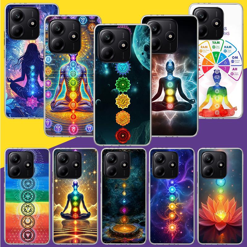 Чехол для телефона Yoga Chakra Spiritual Energy Universe для Xiaomi Redmi Note 15 14 13 12S 12 Pro Plus 11S 11E 11 11T 10S 10 Арт Мягкий P