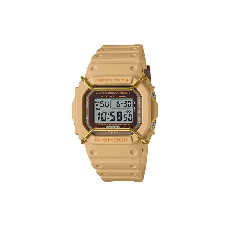 Casio 200M Waterproof Quartz Movement Resin Strap Watch Unisex watches Brown DW-5600PT-5JF