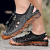 Hot Sale Summer Man Sandals Outdoor Non-slip Beach Sandals Handmade Genuine Leather Oxford Sole Male Shoes Fashion Men Sneakers