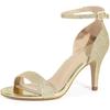 Allegra K Ankle Strap Sandals, High Heel, Stiletto Heel, Women's, Gold, Size 24.0cm