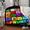 1Pc Colorful Sprunki Characters Blanket For Couch Bed Plush Cozy Fuzzy Blanket Super Soft Warm Blankets For Fall And Winter 0918293