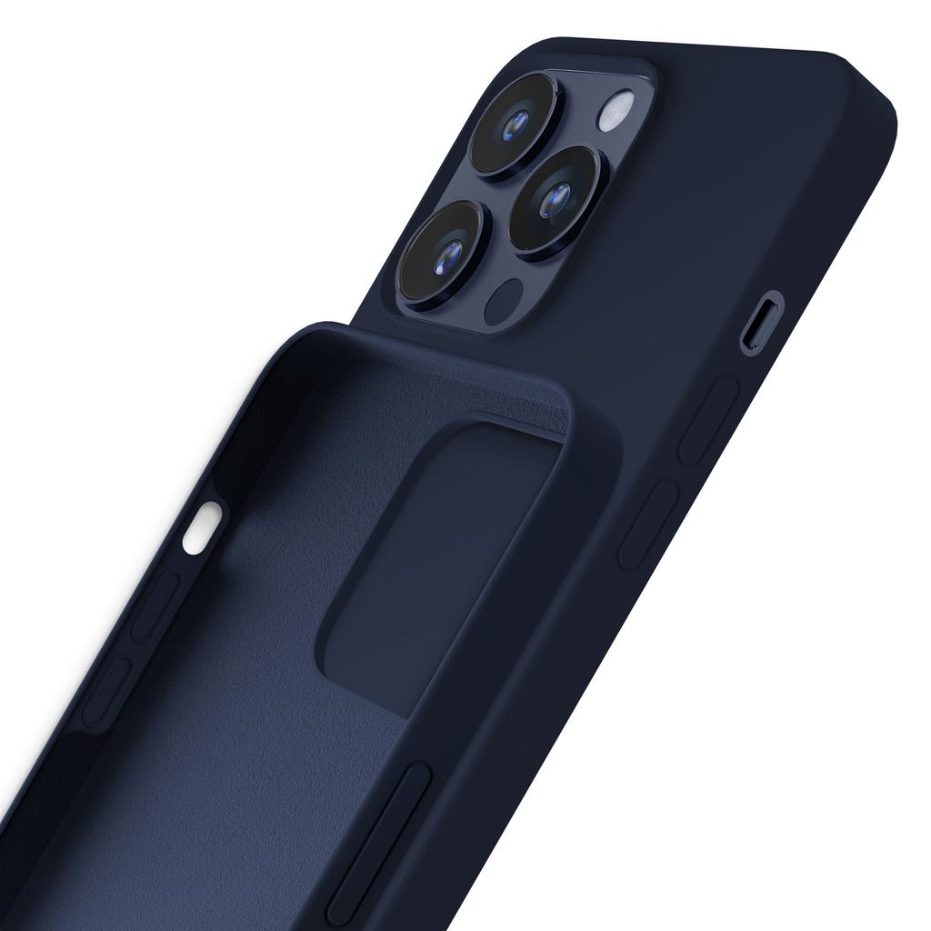 Apple iPhone 15 Pro Max - Силиконовый чехол 3Mk Темно-синий