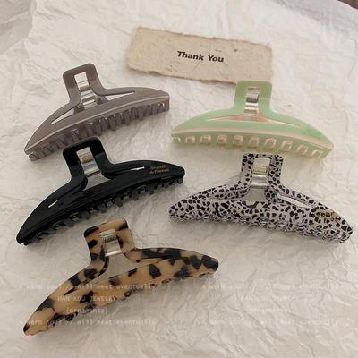 Французская заколка для волос в форме акулы из ацетата, большая, высокого класса