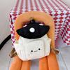 Polka Dot Embroidered Mushroom Backpack Plush Star Corduroy Shoulder Bag Large Capacity Korean Style