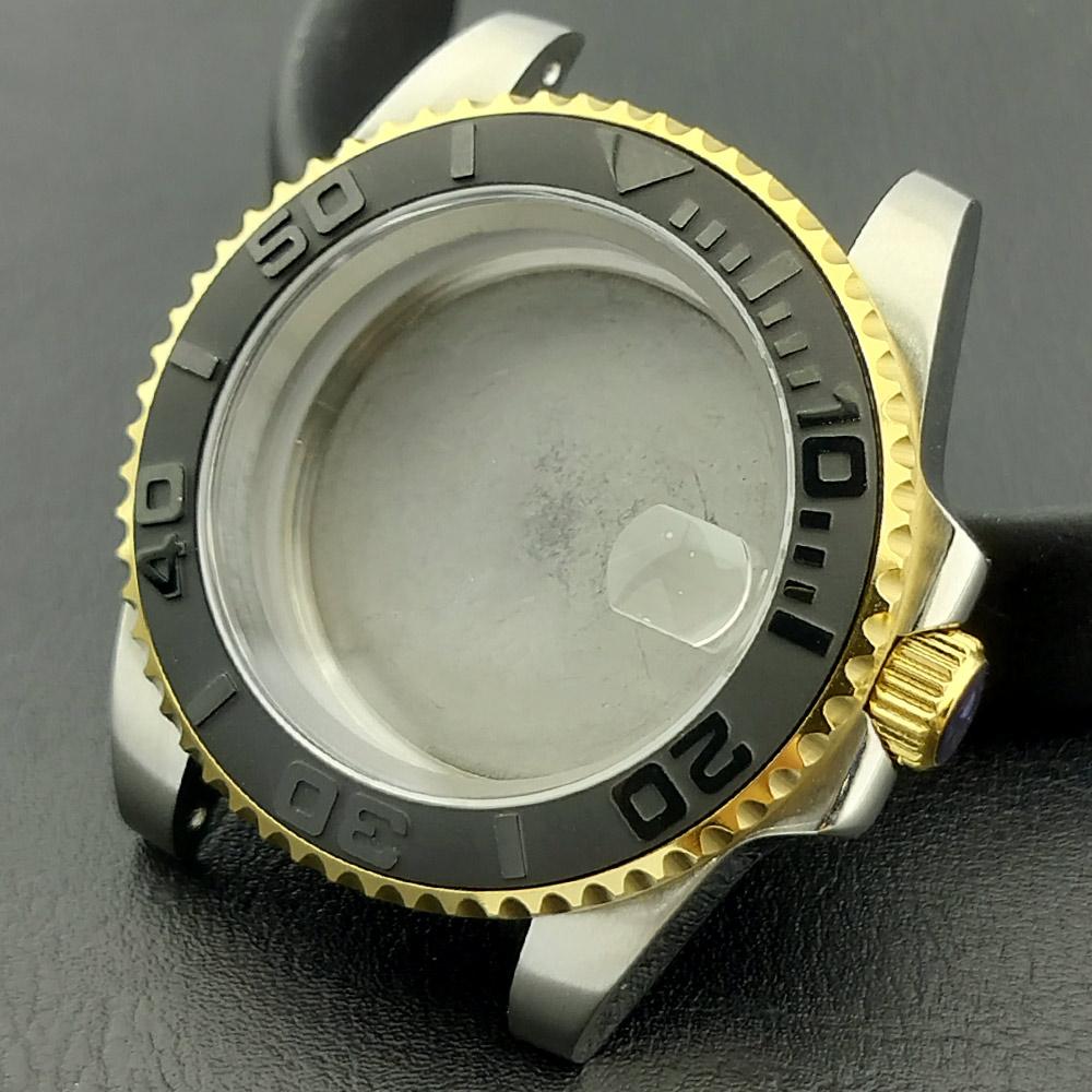40mm Mechanical Watch Case for NH Series 35 36 38 Movement Yacht Design Style with Sapphire Crystal Watch Box Parts 7