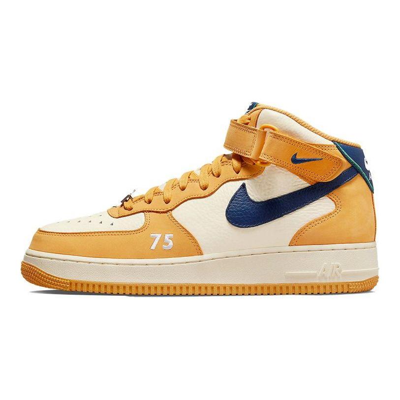 Nike Мужские кроссовки Air Force 1 Mid Paris Yellow Pollen Blue-Void DO6729-700