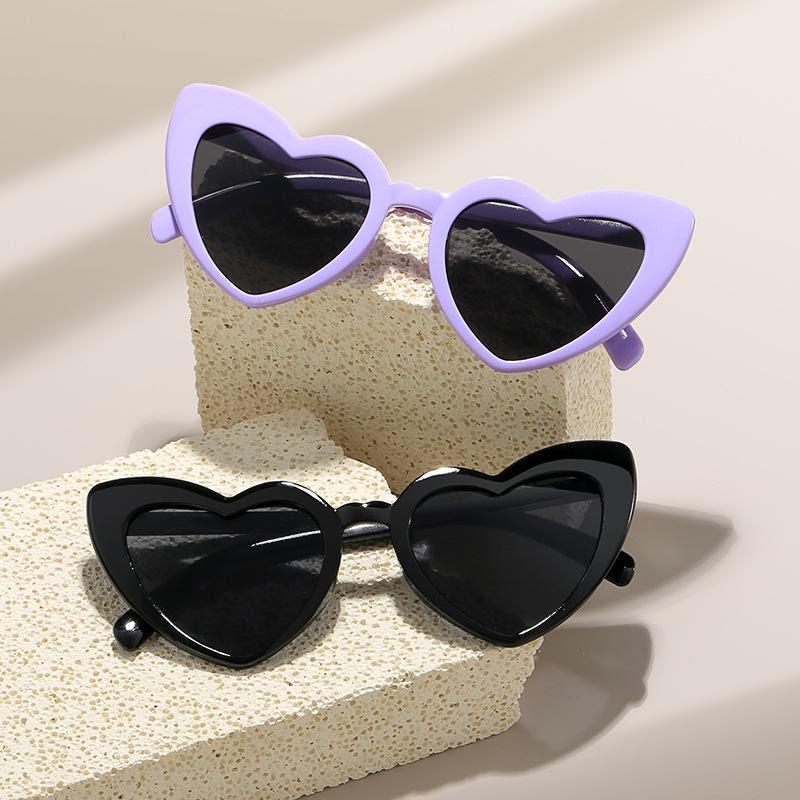 Cute Heart-Shaped Sunglasses For Men And Women Uv Protection Outdoor Beach Street Shooting Sun Protection Glasses Eye Protection