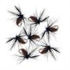 5/10/20/25Pcs/Box Black Fly Peacock Feather Wings Fly Fishing for Trout Bait Size #10 Flies Artificial Insect Bait Lure