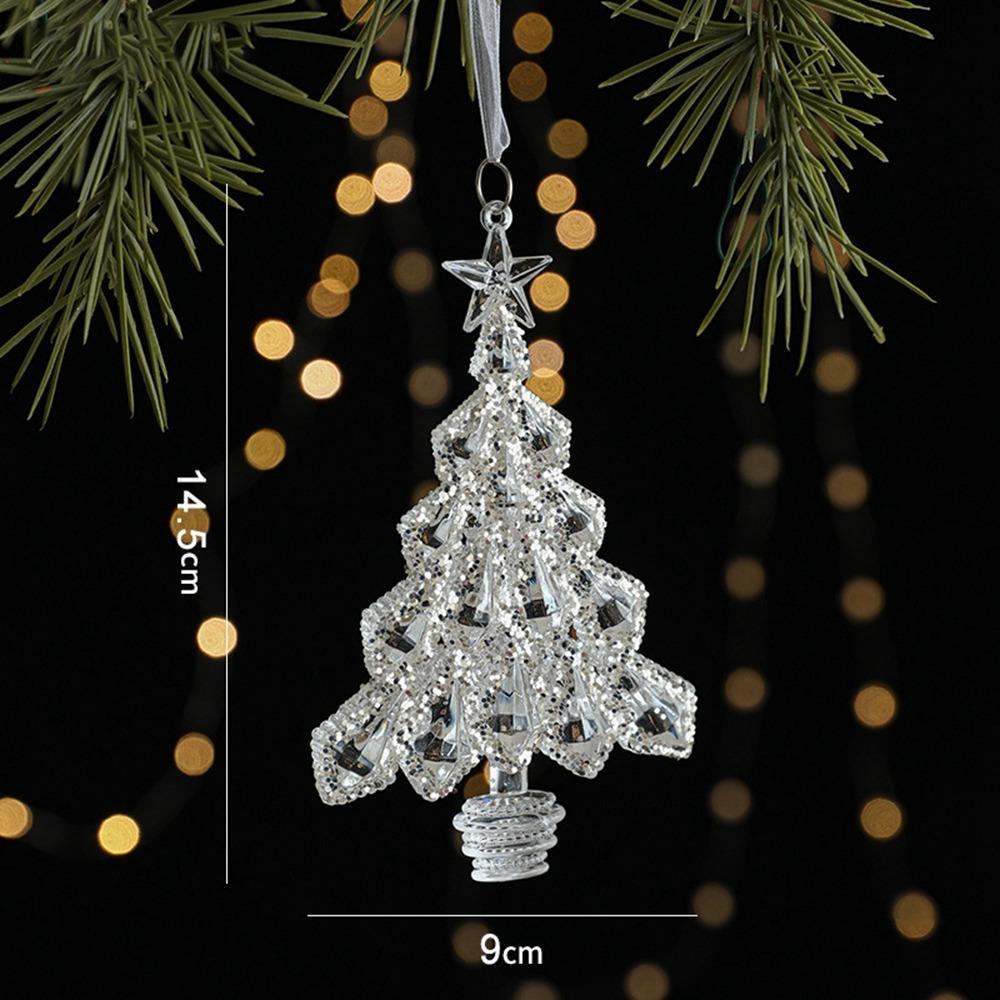 Кристальные подвески-снежинки на Рождество, сделай сам, кристальные подвесные елочные украшения, Счастливого Рождества