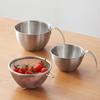 2Pcs/set Large Capacity Stainless Steel Colander Fine Mesh Food Strainer  Draining Pasta