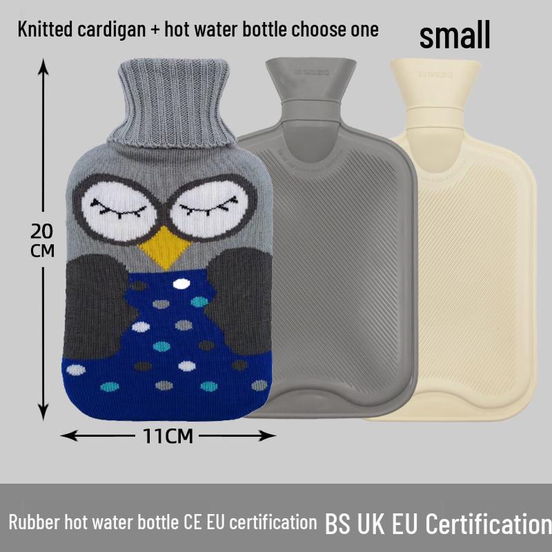 Explosion-Proof Hot Water Bottle: Rubber Design for Stomach and Feet, Long-Lasting Warmth