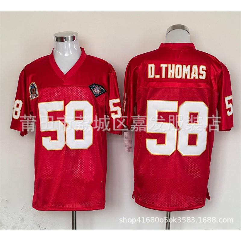 Kansas City Chiefs Vintage NFL Football Jersey Mens Cotton Team Sport Apparel Retro Style 16 32 58 19