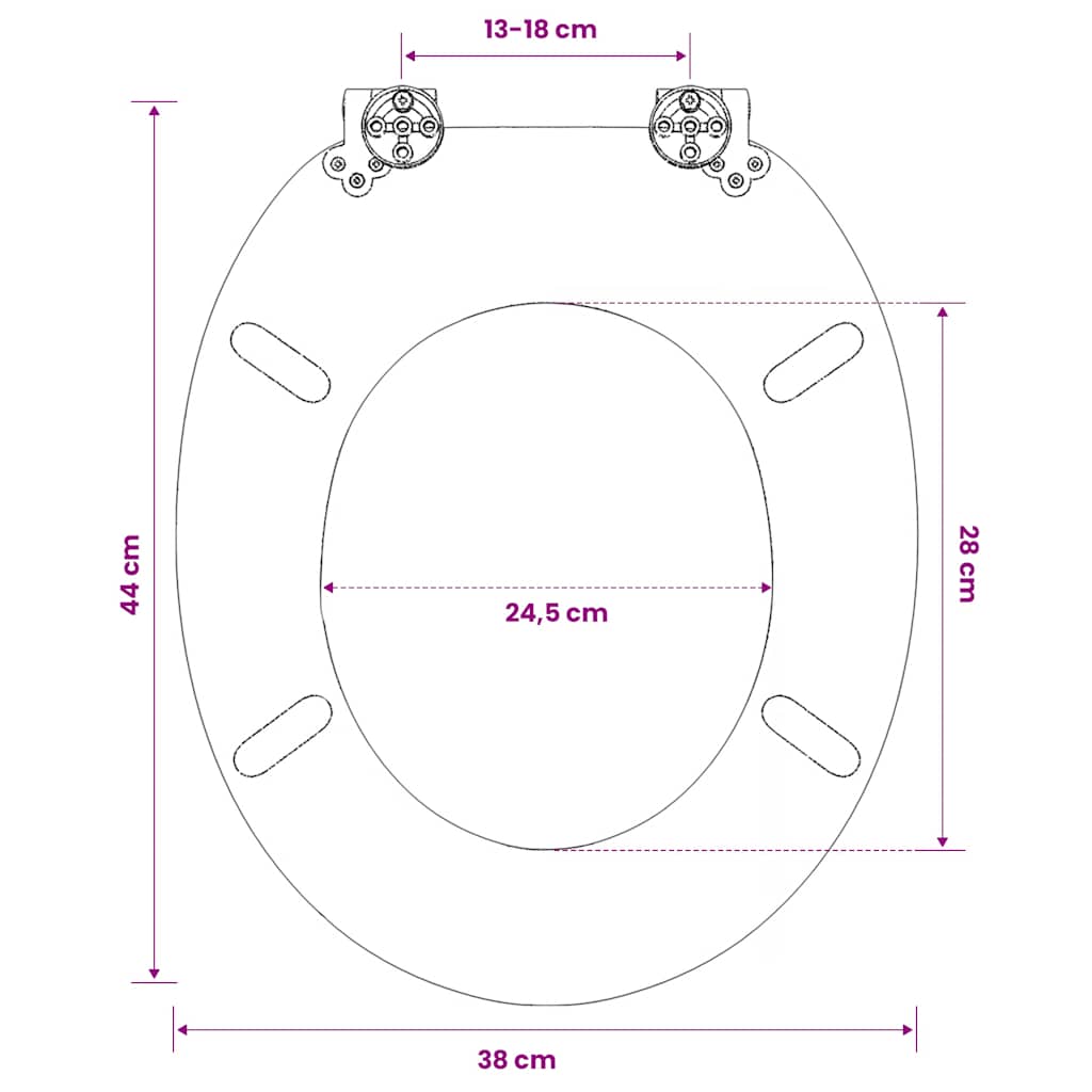 Toilet Seat with Lid MDF Green Water Droplet Design