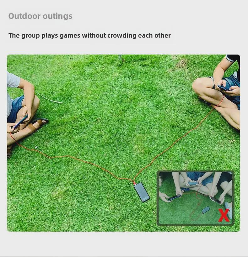 Двойной сверхбыстрый зарядный кабель 5A с двумя портами Type-C