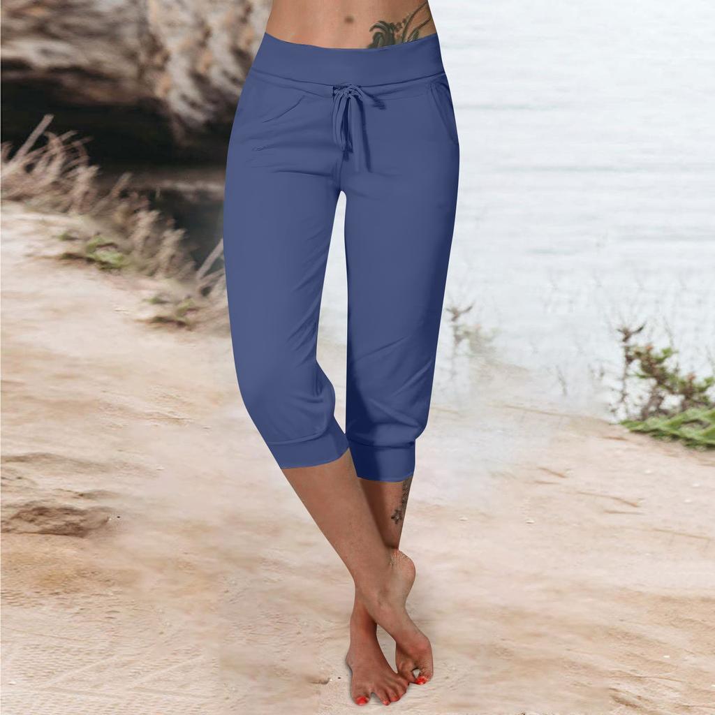 Брюки для женщин, укороченные шорты для женщин, летние новые повседневные эластичные модные повседневные брюки