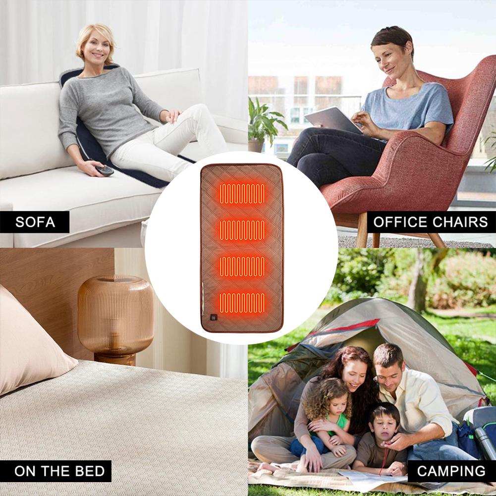 Электрический подогрев сиденья подушка USB питание складной подогрев стул подушка 3 уровня зимний теплый коврик для сиденья для кемпинга стадион