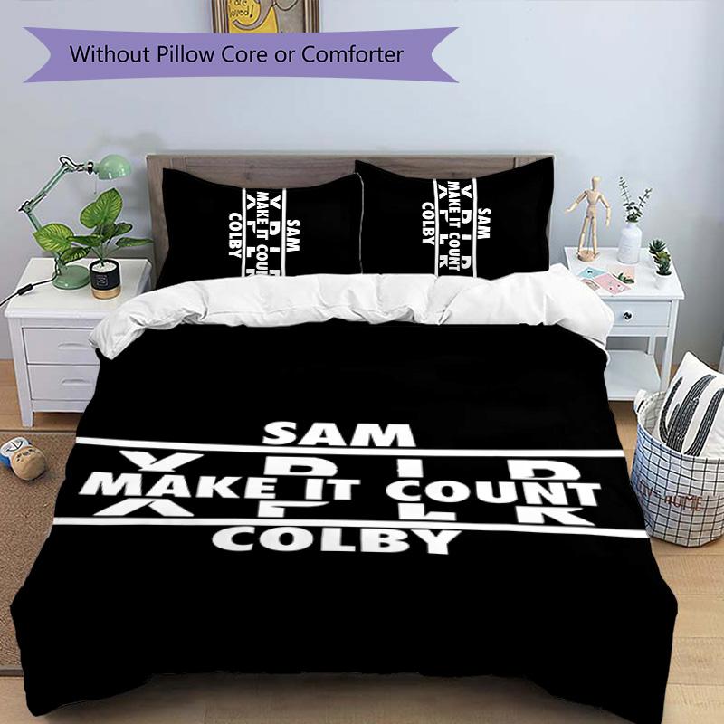 3pcs Sam and Colby pattern bedding set duvet cover set includes duvet cover &pillowcases,perfect all season bedroom decoration&gift