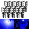 10x Синие светодиодные лампы T10 168 194 для приборной панели, подсветки приборов, яркие EXV