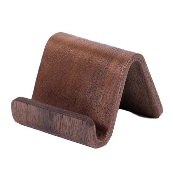 Mobile Phone Stand Walnut Solid Wood Phone Stand Creative Desktop Support Rack for Home Travel Office