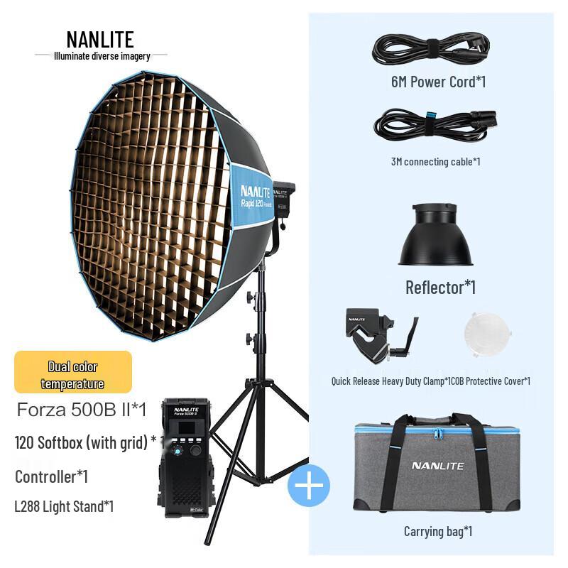 NANLITE Forza 500B II Bi-color LED Video Light
