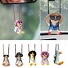 Gypsum Birthday Gift Car Pendant Swing Duck Rearview Mirror Decoration Vehicle Interior Accessories