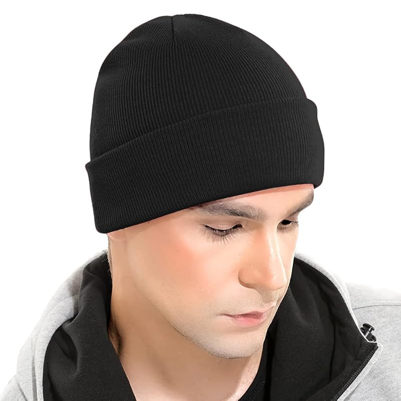 [QCHOMEE] knit hat men's ladies hat autumn/winter Cold protection Heat retention ribbed knit cap Anti-static elasticity care hat simple commute