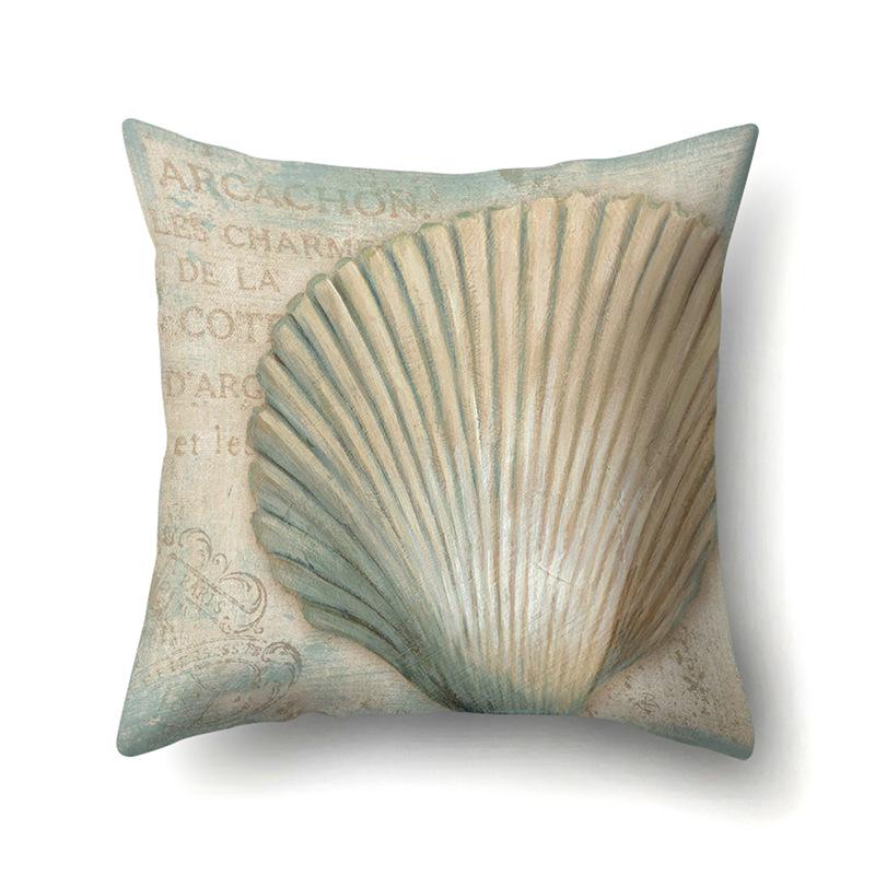 Синий Океан Морские Водоросли Полиэстер Наволочка Украшение Автомобиля Дом Принт Подушка Прикроватная Софа Поясничная Подушка Чехол