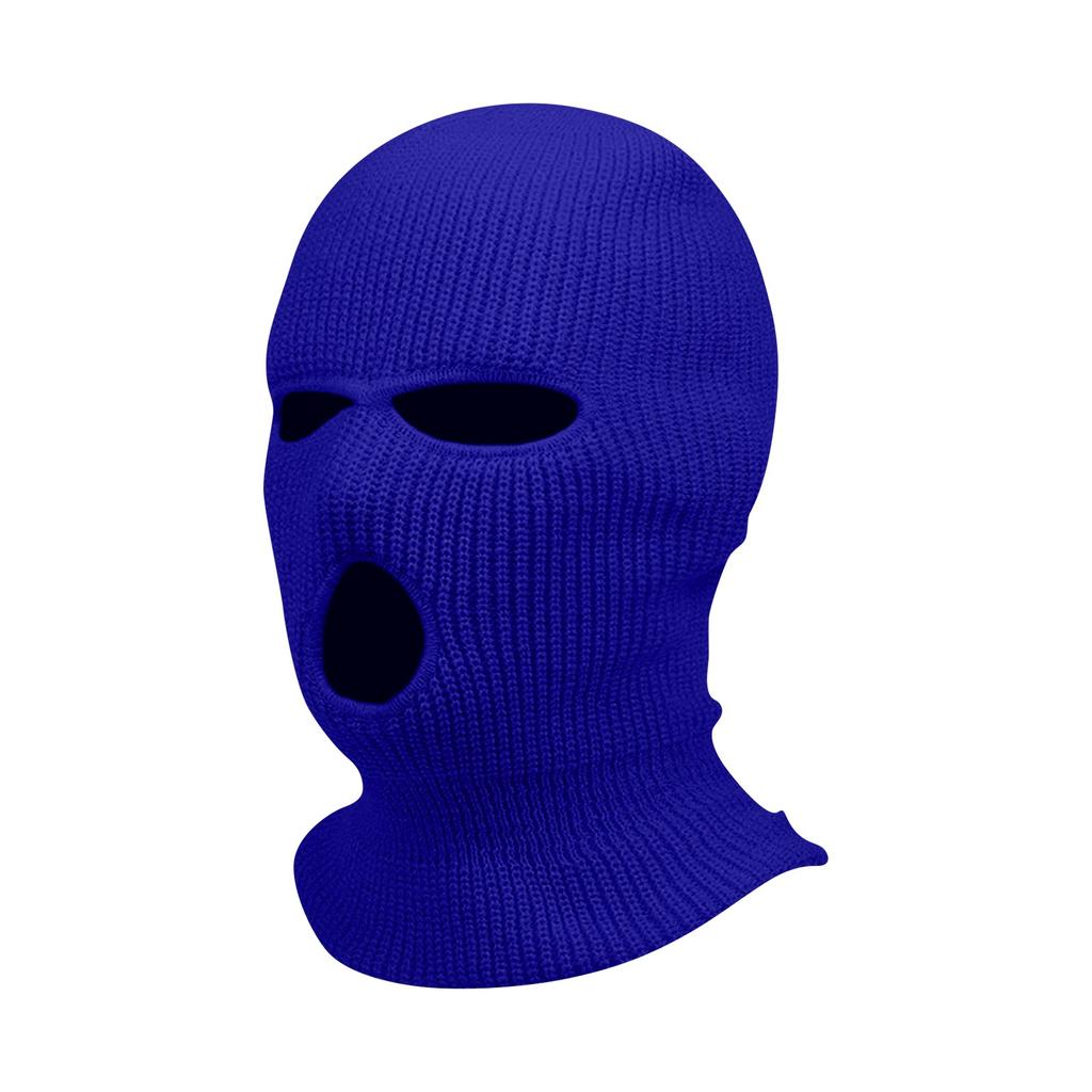 Three Hole Candy Colored Wool Hat With A Hood For Outdoor Cycling Windproof Mask