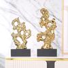 Смоляные украшения Золотая полая каменная статуя Тайхуит Коралловая скульптура Декоративные фигурки Аксессуары для домашнего декора