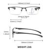 Progressive Multifocal Reading Glasses Men Women Half Frame Business Photochromic Glasses Anti-Blue Light Eyeglasses