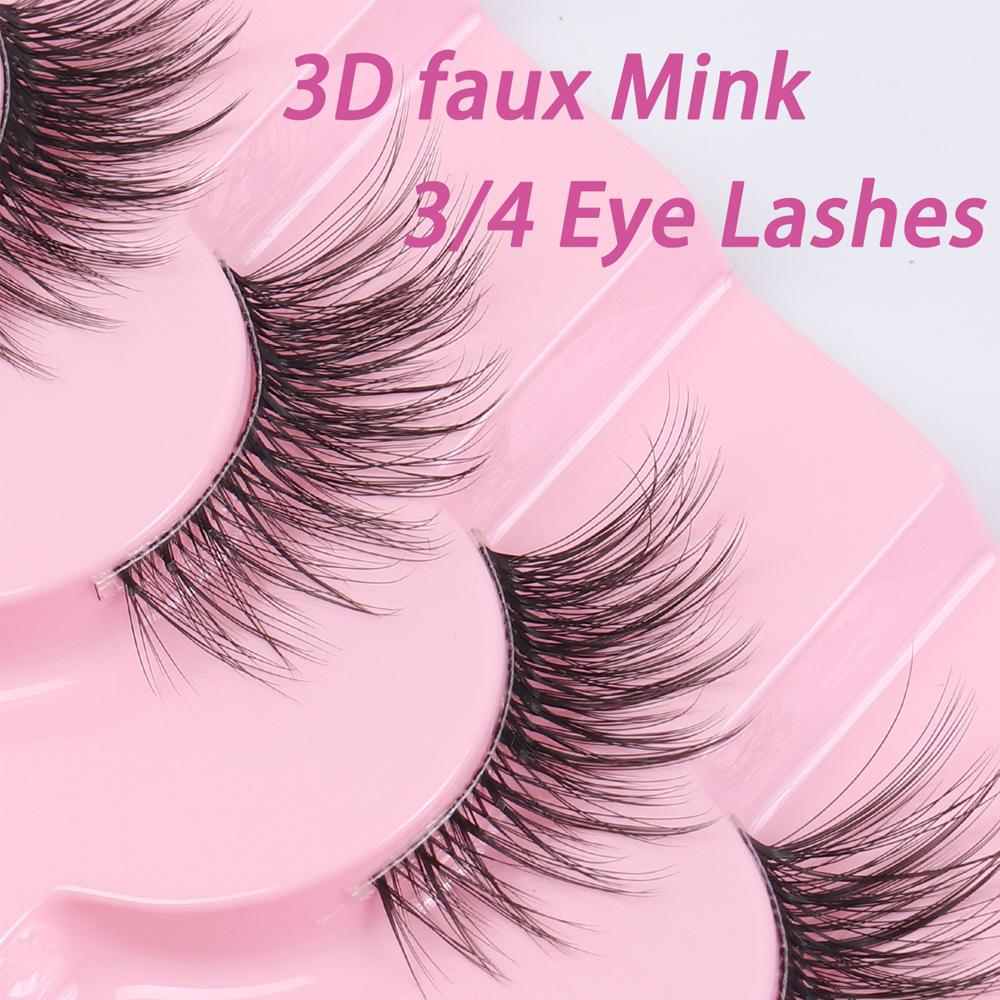 7 пар полуресниц накладные ресницы инструменты для макияжа натуральные густые объемные ресницы красота пушистые ресницы лиса