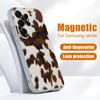 Магнитный Чехол Для Magsafe Для Samsung Galaxy S26 Ultra S25 Edge S24 Plus S23 FE S22 A17 A54 A55 A56 A57 5G Чехол Для Телефона С Леопардовым Принтом