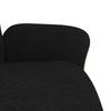 Reclining Armchair with Footrest Black Fabric