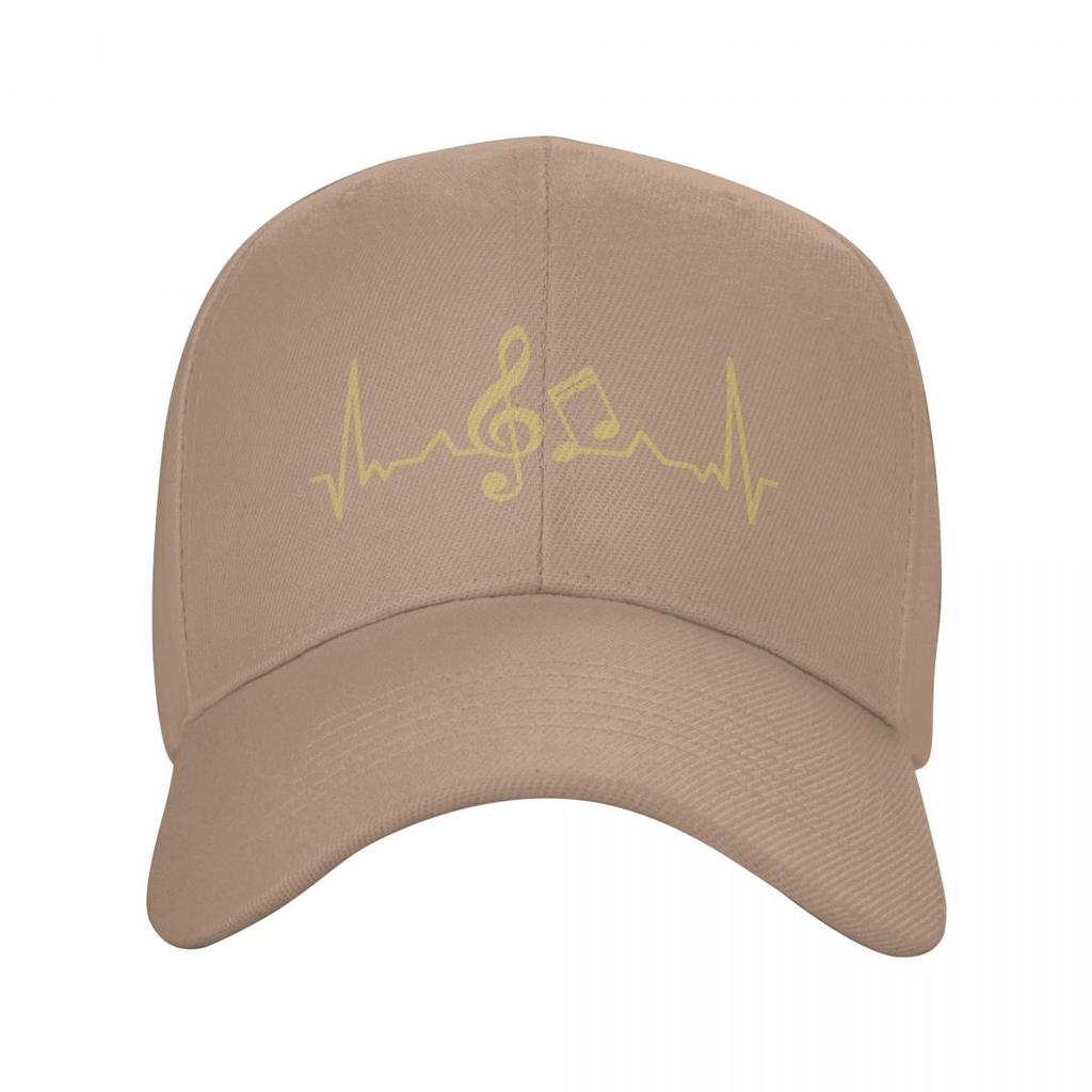 Классическая золотая бейсболка с музыкальной линией Heartbeat Line для женщин унисекс, регулируемая на заказ музыкальная нота для взрослых, летняя шляпа для папы