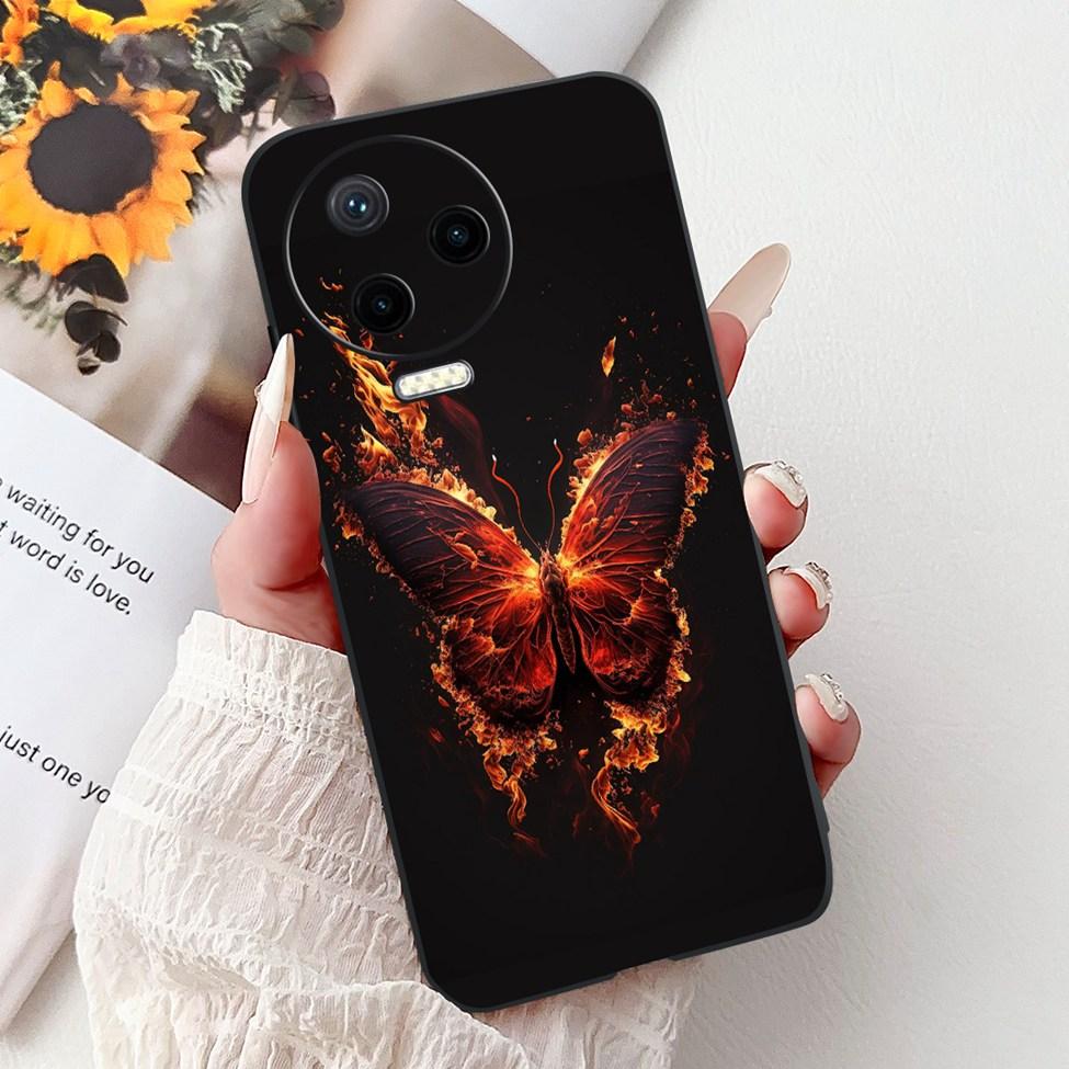 Для Infinix Note 12 Pro 4G Чехол X676B Силиконовый Милый Кот Модные Цветы Расписная Крышка Для Телефона Inifnix Note 12 Pro Чехол-Бампер