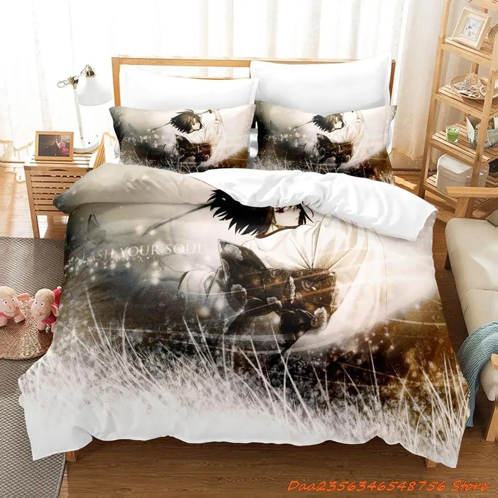 Kara No Kyoukai Bedding Set Cartoon Anime Three-piece Set Adult Kid Bedroom Duvetcover Sets 3D Kawaii Letto Matrimoniale